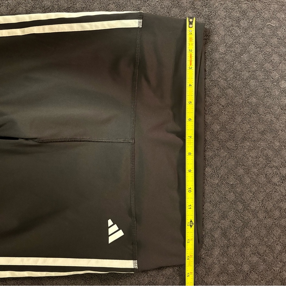 Adidas kids? Black Athletic Leggings with White Stripes - Picture 10 of 16